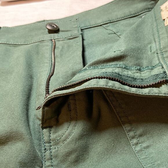 Madewell NWOT 90’s Straight High Rise Cargo Style pockets moss green 28 - Picture 7 of 9